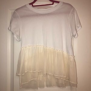 NWOT t-shirt with tule at bottom!